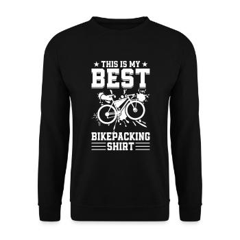 This Is My Best Bikepacking Shirt Bikepacker Grave - Unisex Sweatshirt - black - Front - Alina (178cm) & Michal (187cm)