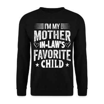 I Am My Mother in Low Favorite Child Son Daughter - Unisex Pullover - Schwarz - Vorne - Alina (178cm) & Michal (187cm)
