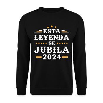 This legend retires 2024 - Unisex Sweatshirt - black - Front - Alina (178cm) & Michal (187cm)