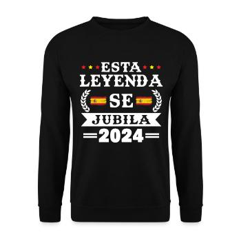 This legend retires 2024 - Unisex Sweatshirt - black - Front - Alina (178cm) & Michal (187cm)