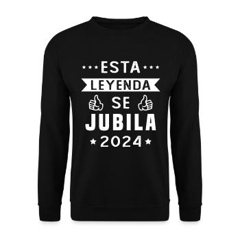 This legend retires 2024 - Unisex Sweatshirt - black - Front - Alina (178cm) & Michal (187cm)