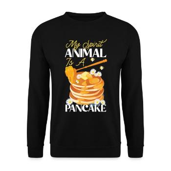 Pancake Lover Kids My Spirit - Unisex Sweatshirt - black - Front - Alina (178cm) & Michal (187cm)