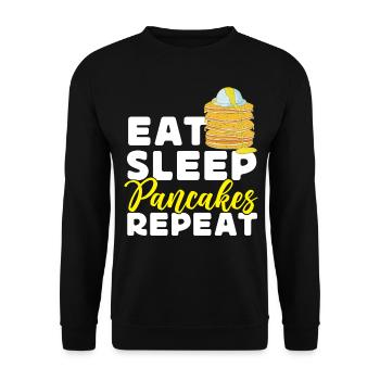 Les enfants amoureux des crêpes mangent le sommeil - Sweat-shirt Unisexe - noir - Devant - Alina (178cm) & Michal (187cm)