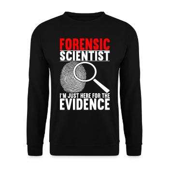 Forensics Forensic Scientist - Unisex Sweatshirt - black - Front - Alina (178cm) & Michal (187cm)