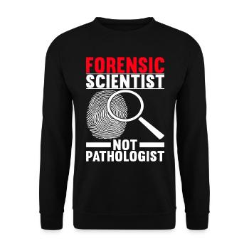 Forensics Forensic Scientist - Unisex Sweatshirt - black - Front - Alina (178cm) & Michal (187cm)
