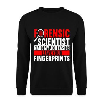 Forensics Forensic Scientist - Unisex Sweatshirt - black - Front - Alina (178cm) & Michal (187cm)