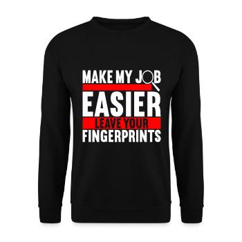 Forensik Forensiker - Unisex Pullover - Schwarz - Vorne - Alina (178cm) & Michal (187cm)