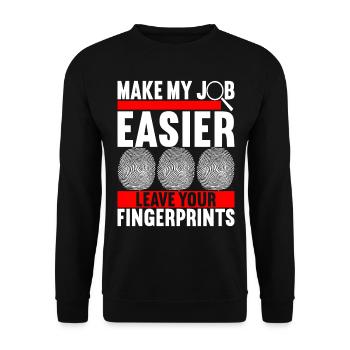 Forensics Forensic Scientist - Unisex Sweatshirt - black - Front - Alina (178cm) & Michal (187cm)