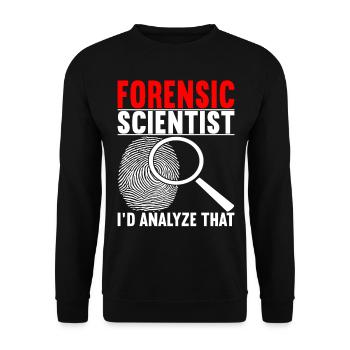 Forensik Forensiker - Unisex Pullover - Schwarz - Vorne - Alina (178cm) & Michal (187cm)