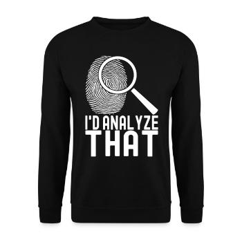 Forensics Forensic Scientist - Unisex Sweatshirt - black - Front - Alina (178cm) & Michal (187cm)