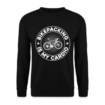 Bikepacking Is My Cardio - Funny Gravel Bike Bikep - Unisex Sweatshirt - black - Front - Alina (178cm) & Michal (187cm)