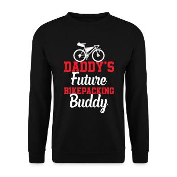 Daddy's Future Bikepacking Buddy - Bikepacking Death - Unisex Sweatshirt - black - Front - Alina (178cm) & Michal (187cm)