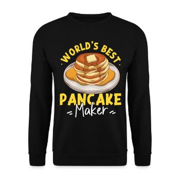 Pancake Lover Kids World's Best - Unisex Sweatshirt - black - Front - Alina (178cm) & Michal (187cm)