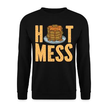 Pancake Lover Kids Chaud Mess - Sweat-shirt Unisexe - noir - Devant - Alina (178cm) & Michal (187cm)