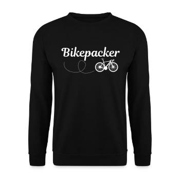 Gravel Bike Bikepacker Gravel Bicycle Bikepacking - Unisex Sweatshirt - black - Front - Alina (178cm) & Michal (187cm)