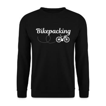Gravel Bike Bikepacking Gravel Bicycle Bikepacker - Unisex Sweatshirt - black - Front - Alina (178cm) & Michal (187cm)