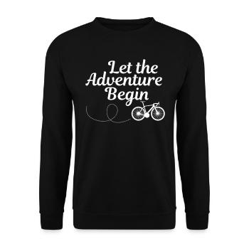 Que l’aventure commence - Gravel Bike Bikepacking - Sweat-shirt Unisexe - noir - Devant - Alina (178cm) & Michal (187cm)
