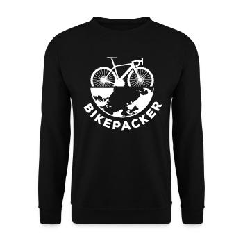 Travel Bike Bikepacker Gravel Bike Bikepacking - Unisex Sweatshirt - black - Front - Alina (178cm) & Michal (187cm)