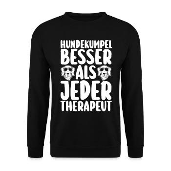 Chien Propriétaire De Chien Propriétaire De Chien Motif Chiens - Sweat-shirt Unisexe - noir - Devant - Alina (178cm) & Michal (187cm)