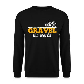 Gravel Bike Bikepacking Bikepacker - Gravel The Wo - Unisex Sweatshirt - black - Front - Alina (178cm) & Michal (187cm)