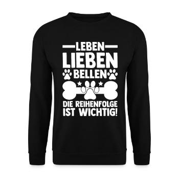 Chien Propriétaire De Chien Propriétaire De Chien Motif Chiens - Sweat-shirt Unisexe - noir - Devant - Alina (178cm) & Michal (187cm)