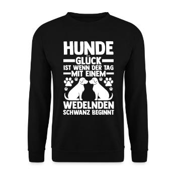 Hund Hundebesitzer Hundehalter Hundemotiv Hunde - Unisex Pullover - Schwarz - Vorne - Alina (178cm) & Michal (187cm)