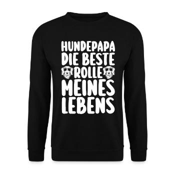 Chien Propriétaire De Chien Papa Chien - Sweat-shirt Unisexe - noir - Devant - Alina (178cm) & Michal (187cm)