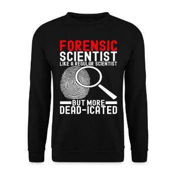 Forensics Forensic Scientist - Unisex Sweatshirt - black - Front - Alina (178cm) & Michal (187cm)