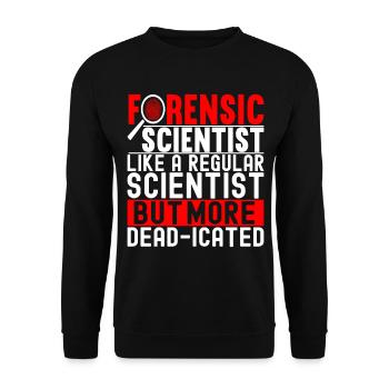Forensik Forensiker - Unisex Pullover - Schwarz - Vorne - Alina (178cm) & Michal (187cm)