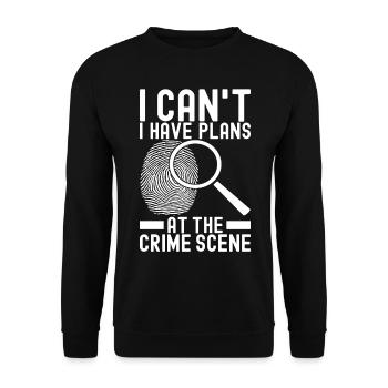Forensik Forensiker - Unisex Pullover - Schwarz - Vorne - Alina (178cm) & Michal (187cm)