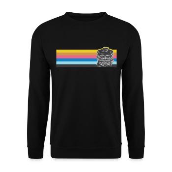 Pancake Lover Kids Retro Vintage - Unisex Pullover - Schwarz - Vorne - Alina (178cm) & Michal (187cm)