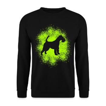 Drahthaar-Foxterrier für Hundeliebhaber - Unisex Pullover - Schwarz - Vorne - Alina (178cm) & Michal (187cm)