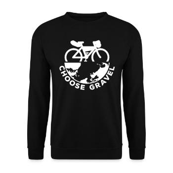 Funny Bikepacking Bikepacker Choose Gravel Bike - Unisex Sweatshirt - black - Front - Alina (178cm) & Michal (187cm)