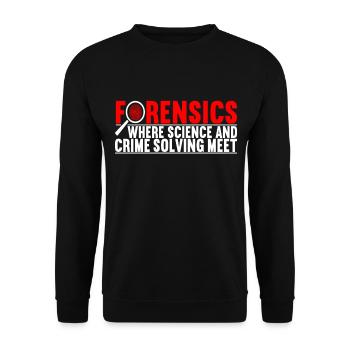 Forensik Forensiker - Unisex Pullover - Schwarz - Vorne - Alina (178cm) & Michal (187cm)