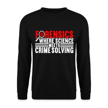 Forensik Forensiker - Unisex Pullover - Schwarz - Vorne - Alina (178cm) & Michal (187cm)