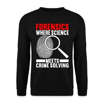 Forensics Forensic Scientist - Unisex Sweatshirt - black - Front - Alina (178cm) & Michal (187cm)