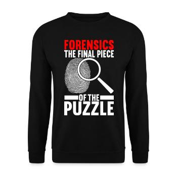 Forensik Forensiker - Unisex Pullover - Schwarz - Vorne - Alina (178cm) & Michal (187cm)