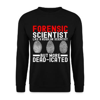 Forensik Forensiker - Unisex Pullover - Schwarz - Vorne - Alina (178cm) & Michal (187cm)