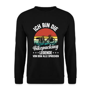 Gravel Bicycle Bikepacker - I'm the bikepacker - Unisex Sweatshirt - black - Front - Alina (178cm) & Michal (187cm)