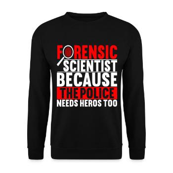 Forensics Forensic Scientist - Unisex Sweatshirt - black - Front - Alina (178cm) & Michal (187cm)