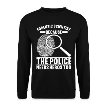 Forensics Forensic Scientist - Unisex Sweatshirt - black - Front - Alina (178cm) & Michal (187cm)