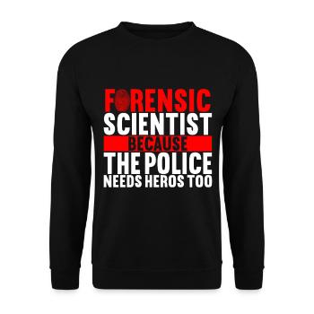 Forensik Forensiker - Unisex Pullover - Schwarz - Vorne - Alina (178cm) & Michal (187cm)