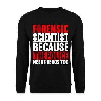 Forensik Forensiker - Unisex Pullover - Schwarz - Vorne - Alina (178cm) & Michal (187cm)