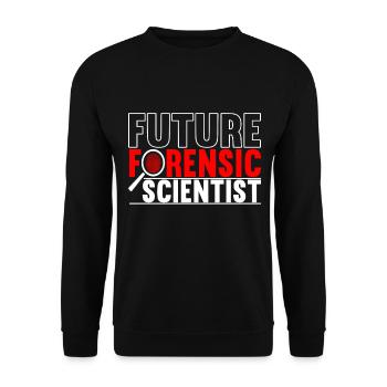 Forensics Forensic Scientist - Unisex Sweatshirt - black - Front - Alina (178cm) & Michal (187cm)