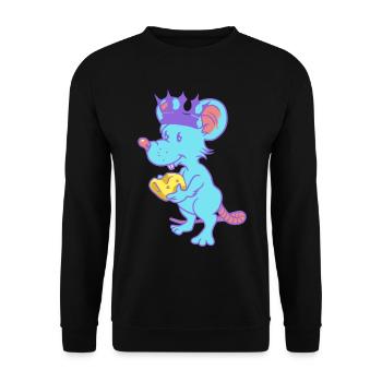 Rongeur, Rat, Fromage, Roi, Souris, Animaux Domestiques, Enfant - Sweat-shirt Unisexe - noir - Devant - Alina (178cm) & Michal (187cm)