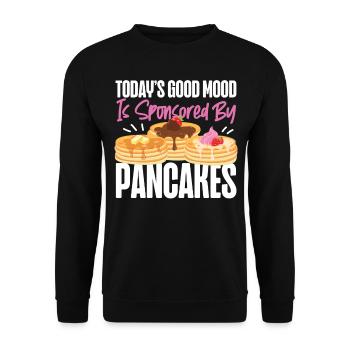 Pancake Lover Kids Today's Good - Unisex Pullover - Schwarz - Vorne - Alina (178cm) & Michal (187cm)