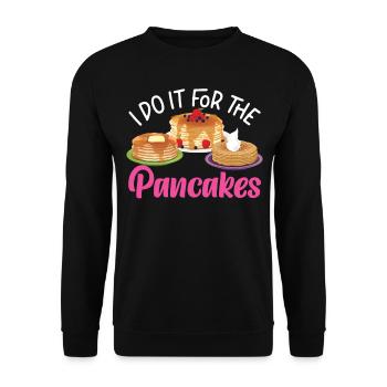 Amoureux des crêpes les enfants, je le fais pour le - Sweat-shirt Unisexe - noir - Devant - Alina (178cm) & Michal (187cm)