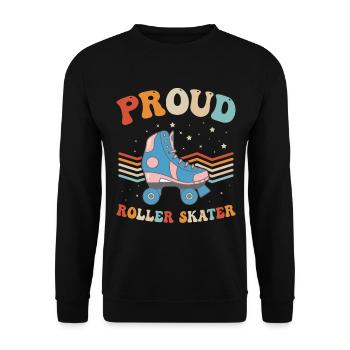Roller Skates Roller Skating - Proud Roller Skater - Unisex Pullover - Schwarz - Vorne - Alina (178cm) & Michal (187cm)