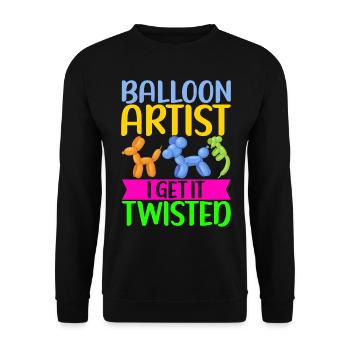 Balloon Animal Balloon Twisting - Unisex Sweatshirt - black - Front - Alina (178cm) & Michal (187cm)