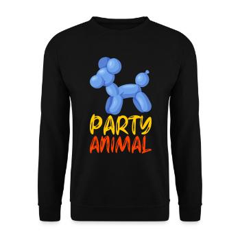 Balloon Animal Balloon Twisting - Unisex Sweatshirt - black - Front - Alina (178cm) & Michal (187cm)
